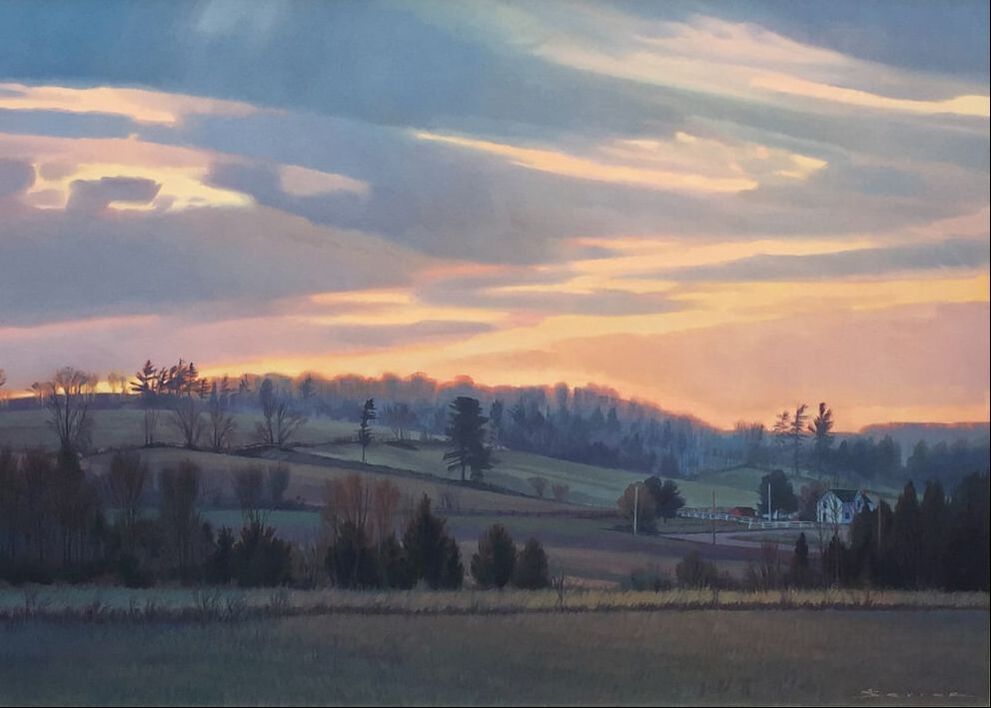 Gerald Sevier Canadian oil painting Northumberland Evening